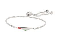 EUEAVAN Bracciale mappa per donne Stella di David Bangle Mappa Paese Bandiera Stampa Bracciale regolabile Portali a casa ora Patriottico Israele Gioielli Regalo Judaica (mappa argento)