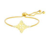 EUEAVAN Bracciale Nodo Streghe Nodo Celtico Cavigliera Nudo De Bruja Buona Fortuna Triquetra Trinità Amuleto Wiccan Gioielli Regali Irlandesi per Donne (oro 4)