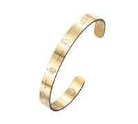 EUEAVAN Bracciale rigido in acciaio inox con simboli Usui Cho Ku Rei Reiki | Sei He Ki, braccialetto con 7 chakra, energia curativa Reiki, gioiello spirituale a spirale, regalo per meditazione yoga da