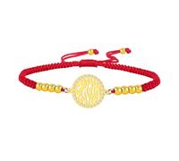 EUEAVAN Bracciale Shema Israel Bracciale di preghiera ebraico Sh'ma Shema Yisrael Bracciale fatto a mano in corda intrecciata Bracciale cabala ebraica Gioielli Judaica Donna (Corda rossa fortunata 1)
