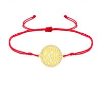 EUEAVAN Bracciale Shema Israel Bracciale di preghiera ebraico Sh'ma Shema Yisrael Bracciale fatto a mano in corda intrecciata Bracciale cabala ebraica Gioielli Judaica Donna (oro)