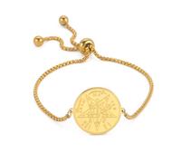 EUEAVAN Bracciale Tetragrammaton Pentagramma YHVH YHWH Jehovah Bracciale Yeshua Benedetta Preghiera Bibbia Ebraica 72 Nomi di Dio Amuleto Wicca Gioielli Regalo per Ebrei Cristiani (Oro)