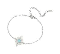 EUEAVAN Bracciale Witch Knot per donna Cavigliera con gemme e nodo celtico Nudo De Bruja Amuleto Wiccan della Trinità portafortuna Gioielli Regali irlandesi (argento 3)