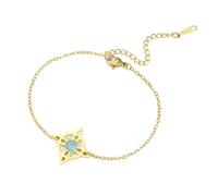 EUEAVAN Bracciale Witch Knot per donna Cavigliera con gemme e nodo celtico Nudo De Bruja Amuleto Wiccan della Trinità portafortuna Gioielli Regali irlandesi (oro)