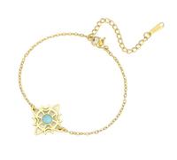 EUEAVAN Bracciale Witch Knot per donna Cavigliera con gemme e nodo celtico Nudo De Bruja Amuleto Wiccan della Trinità portafortuna Gioielli Regali irlandesi (oro 4)