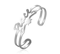 EUEAVAN Braccialetto con simbolo della pace con simbolo geometrico rotondo Statement cavigliera hippie accessori per vestirsi gioielli regali donne, adjustable, Acciaio inossidabile, Nessuna pietra