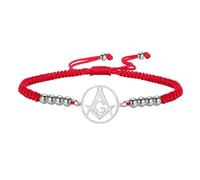 EUEAVAN Braccialetto massonico con bussola e simbolo della massoneria, braccialetti con sigilli maestri, amuleto massonico, gioielli religiosi, celtico, punk, regalo per uomini e donne