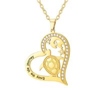 EUEAVAN Collana a forma di tartaruga, con ciondolo a forma di animale, con stelle, luna, mare, spiaggia, oceano, vacanze estive, regalo hawaiano fortunato per gli amanti dell'oceano