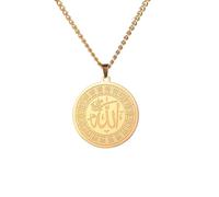 EUEAVAN Collana Ayatul Kursi Collana Allah per donne uomini Simboli di scrittura islamica Collana araba Medio Oriente Allah Islam Gioielli religiosi Regalo musulmano (Allah oro 5)