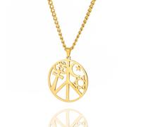 EUEAVAN Collana Coesistenza in Pace Ciondolo Armonia om/Stella di Davide/Crescente/Yin Yang/Croce/Collana di Pace Collana Multi Religiosa Spirituale per Donne Amuleto di