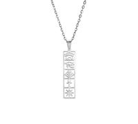 EUEAVAN Collana con ciondolo a cartiglio collano per le donne occhio di Horus/Ankh croce personalizzato geroglifico antico amuleto egiziano regalo gioielli