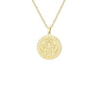 EUEAVAN Collana con ciondolo a forma di chiave della vita con croce di Ankh e Iside egiziana, amuleto di protezione dell'occhio di Horus, gioiello religioso, regalo per donne e uomini, Medio, Acciaio
