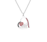 EUEAVAN Collana con ciondolo a forma di rosa con falce della morte, gotico, glamour, medievale, rinascimentale, girocollo, elegante, gioiello elegante, Medio, Acciaio inossidabile, Non pietra preziosa