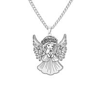 EUEAVAN Collana con colibrì Grazioso pendente con ali di uccellino Pietra portafortuna verde Gioiello commemorativo Regalo di battesimo per donne amanti degli animali (Argento)