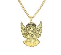 EUEAVAN Collana con colibrì Grazioso pendente con ali di uccellino Pietra portafortuna verde Gioiello commemorativo Regalo di battesimo per donne amanti degli animali (Oro)