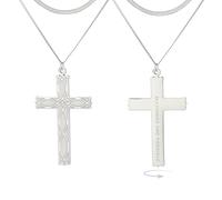 EUEAVAN Collana con croce dell'infinito Ciondolo con nodo celtico irlandese dell'infinito Amuleto Ichthys (pesce di Gesù) Gioielli religiosi cristiani Regalo di battesimo o di Pasqua