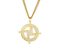 EUEAVAN Collana con croce di San Brigido con ciondolo a forma di croce celtica irlandese tradizionale amuleto cristiano pagano religioso gioielli donna uomo regalo