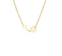 EUEAVAN Collana con croce e stella di David per donna Pendente con stella ebraica a sei punte Croce di Cristo Gioielli religiosi cristiani Israele Regalo di Hanukkah (oro 3)