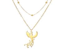 EUEAVAN Collana di Fenice per Donne - Oro 2 - Acciaio Inossidabile 316L - Simbolo di Rinascita e Forza - Gioielli Regali di Ispirazione