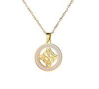 EUEAVAN Collana di nodi celtici, Nudo De Bruja, Triquetra Trinità, Gioielli Wicca, Regali irlandesi (oro)