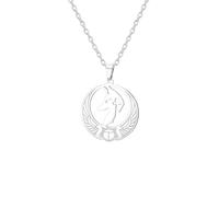 EUEAVAN Collana egizia Anu nkh Croce Dea Iside Ala Scarabeo Wicca Pagano Pendente in pietra preziosa Amuleto con potere magico Antico Egitto Mitologia dei dei Gioielli Regalo Donna Uomo