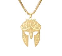 EUEAVAN Collana per uomo e donna collana a catena vintage antico amuleto ciondolo gioielli regalo collana spartana, Medium, Acciaio inossidabile, Nessuna pietra preziosa