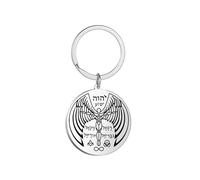 EUEAVAN Collana Tetragrammaton YHVH YHWH Geova Collana Yeshua Preghiere Benedette Ciondolo Bibbia Ebraica Nomi di Dio Gioielli Religiosi Signore Amuleto per Ebrei Cristiani (Portachiavi argento)