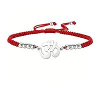 EUEAVAN Hindu OM OHM AUM Sanscrito Simboli Bracciale spirituale fortuna Coppia Charm Filo di giada Bangle Yoga Amuleto Cavigliere Accessori Gioielli