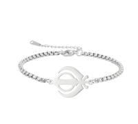 EUEAVAN Khanda Sikh Sword Symbol Bracelet Sikh Kara Disc Handmade Lucky Rope Bracelet Sacred Emblem Miri Piri Amuleto spirituale Sikhismo Gioielli religiosi Punjabi Regalo per donne uomini, Regolabile