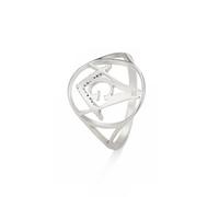 EUEAVAN Massone Anello massonico per uomini Simboli massonici Anelli massonici Anelli massonici Membri Master Seals Massone Prime Regali Vintage Amuleto religioso Punk Hip Hop Donne (Argento, 11)