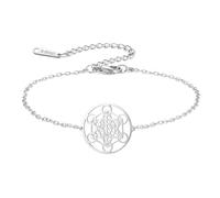 EUEAVAN Metatrons - Braccialetto a cubo, regolabile, con perline e geometria sacra, stile arcangelo, fatto a mano, in corda intrecciata, portafortuna, colore: rosso, per cabala, amuleto, Medio