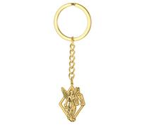 EUEAVAN Portachiavi greco Lady Justice Themis Dea con ciondolo a forma di angelo gioiello regalo per avvocato avvocato studente di giurisprudenza, Oro, Medium