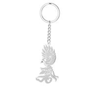 EUEAVAN Portachiavi Phoenix Uccello fenice che risorge dalle ceneri Animale mitologico Gioielli Nuovo inizio Regalo Accessori per borse (argento)