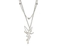 EUEAVAN Principessa Wendy Tinkerbell Ciondolo Collana Fata Pixie Angelo Alla Moda Squisita Ballerina Magica Balletto Girocollo Gioielli Fiaba Citazione Ragazze Donne Adolescenti