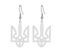 EUEAVAN Ucraina Tridente Ucraina Stemma Ciondolo Collana Bandiera Charm Ucraina Simboli Girocollo Regalo Patriottico Ucraina Souvenir Gioielli
