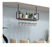 EUEIQCBZ Portabottiglie a sospensione moderna a soppalco con design di recinzione bianco 80 cm x 30 cm x 60 cm