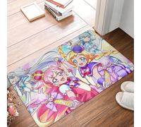 EUEKQOIB Meraviglioso PreCure! Tutte le principesse si divertono con lo zerbino antiscivolo il tappeto da ingresso della cucina la pedana per i piedi del balcone di casa.