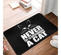 EUEKQOIB Non provare mai a superare un gatto testardo tappetino da pavimento per porta cucina bagno antiscivolo regalo per papà zerbino tappeto per ingresso soggiorno