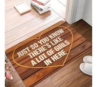 EUEKQOIB Solo per farti sapere che ci sono un sacco di ragazze qui dentro. Tappetino d'ingresso per porta d'ingresso zerbino per cucina esterna tappeto per garage.