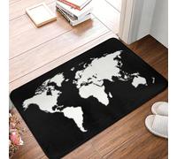 EUEKQOIB Zerbino antiscivolo con mappa del mondo per ingresso cucina bagno porta tappetino storia geografia tappeto per WC