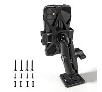 EUEKY Supporto per telefono interamente in metallo per auto, camion, barca, moto e UTV | Base di ricambio AMPS in alluminio, braccio medio e supporto per telefono a sfera da 2,5 cm | Protezione