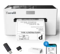 EueoLil Piccole etichette Business Bluetooth Shipping Maker Stampante termica multifunzionale Supporto Android, iPhone, Windows e sistemi Mac, stampante adesiva fotografica ampiamente utilizzata per
