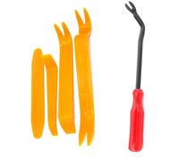 EUETVEXERK Strumento for la rimozione di portiere audio for auto, leva for pannelli, terminali in plastica, set graffette, kit for tappezzeria, telo riparazione, clip for utensili