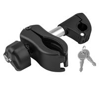 EUFAB 11629 - Supporto per telaio rimovibile, corto, Ø 25 + 30 mm, nero/argento