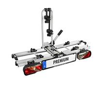 Portabici eufab premiumtowbar 13 pin 2 bici compatibile con e bikes nero argento