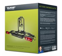 Eufab Crow Plus portabici gancio traino - 2 bici pieghevole Nuovo