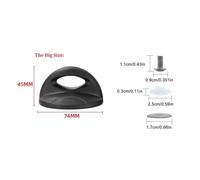 eufeifeiegds 1/2 pezzi Pomelli di ricambio for coperchi di pentole da cucina, maniglie di supporto for coperchi di pentole da cucina(2Pcs Big)