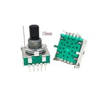 eufeifeiegds 1 pz RS17 Interruttore rotante a banda 1 polo 3 4 5 6 7 8 posizioni Interruttore di conversione for piccoli elettrodomestici 10 pin Albero da 15 mm wefeiegds(4 Posiitons)