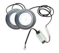 eufeifeiegds 1-Set 2x 68mm Lampadina for cappa 1x Driver LED 100-240V 2x Cavi Luce for estrattore di fumo for foro da 2 1/2 pollici Bianco 6000K wefeiegds