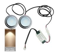 eufeifeiegds 1-Set 50mm Foro Gamma Stufa Lampadina Luce Superficie 64mm Cucina Fumo Ventilatore Armadio Luce Fumo Aspiratore Luce 20W Alogeno Equivalente wefeiegds(Warm White 3000K)
